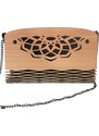 AMADEA Dřevěná kabelka černá - mandala 25 cm