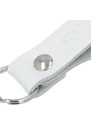 Kožená klíčenka poutko na klíče bílá - SSFDR Azuro bílá