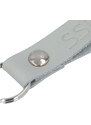 Kožená klíčenka poutko na klíče šedá - SSFDR Azuro šedá