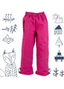 Dětské softshellové kalhoty ADELLiNO podšité fleecem nepromokavé růžové