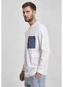 UC Men Boxy Big Contrast Pocket LS bílá