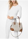 Michael Kors Mercer Gallery Medium Logo Satchel Vanilla acorn