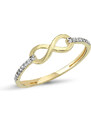 Lillian Vassago Zlatý prsten s nekonečnem a zirkony LLV46-GR029