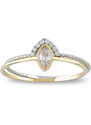 Lillian Vassago Jemný zlatý prsten se zirkony LLV06-GR054