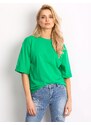 BASIC Dámské zelené tričko -dark green Zelená