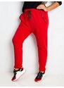 Fashionhunters Savage červené nadměrné kalhoty