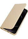 Knížkové pouzdro na iPhone 12 Pro MAX - DuxDucis, SkinPro Gold