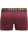 JACK & JONES Boxerky 'Lichfield' námořnická modř / oranžová / vínově červená