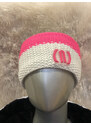 NEON CROCHET COLOUR HEADBAND PINK FLUO WHITE