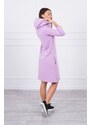 Fashionweek Pohodlné teplákové mikinové šaty s kapuci K8847