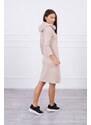 Fashionweek Pohodlné teplákové mikinové šaty s kapuci K8847
