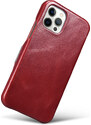 Knížkové pouzdro pro iPhone 12 / 12 Pro - iCarer, Vintage Red