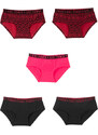 bonprix Bokové kalhotky pro dívky (5 ks v balení) Pink