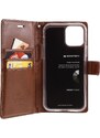 Knížkové pouzdro na iPhone 12 mini - Mercury, Bluemoon Diary Brown