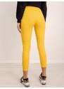 Fashionhunters BSL Žluté pruhované kalhoty