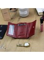 Barebag Gregorio červená menší dámská kožená peněženka RFID v dárkové krabičce