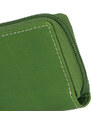 Hladké kožené pouzdro na kreditní karty zelené - Tomas Veeze zelená