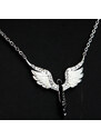 Delami Dámský náhrdelník z chirurgické oceli Anděl, stříbrný