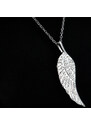 Delami Dámský náhrdelník z chirurgické oceli Angel with wings, stříbrný