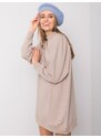 BASIC Béžové mikinové šaty --beige Béžová