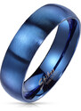 Atreya Personalizovaný šperk Modrý ocelový prsten s matným povrchem
