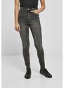 UC Ladies Dámské Skinny Jeans s vysokým pasem - černé