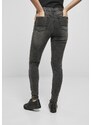 UC Ladies Dámské Skinny Jeans s vysokým pasem - černé