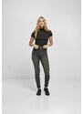 UC Ladies Dámské Skinny Jeans s vysokým pasem - černé