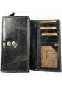 Roberto Luxusní dámská celokožená peněženka černá 3686