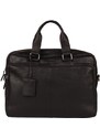 Pánská kožená taška na notebook Burkely Workbag - černá