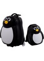 Rogal Černý dětský kufr + batoh "Penguin" - vel. M