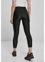 URBAN CLASSICS Ladies High Waist Shiny Rib Pedal Pusher Leggings