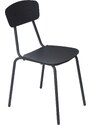 Černá kovová zahradní židle MARA SIMPLE OUTDOOR