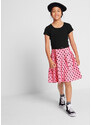 bonprix Dívčí šaty s páskem a organickou bavlnou Černá