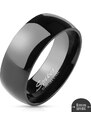 Atreya Personalizovaný šperk Černý lesklý ocelový prsten