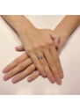Lillian Vassago Zlatý prsten s topazem a zirkony LLV11-SGR002YOTP