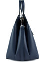 GIOSTRA Italská kožená kabelka Alina Medium Tmavě modrá