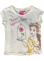 Disney Princess Bella smetanové dívčí tričko s potiskem Smetanová