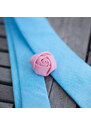 Obleč oblek Světle modrá pastelová pánská kravata