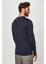 Bavlněné tričko s dlouhým rukávem Lacoste tmavomodrá barva, TH2040-031