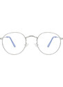 VeyRey Brýle blokující modré světlo oválné Dilton stříbrná