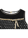 Boboli Dívčí sváteční šaty černobílé s puntíky