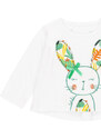 Boboli Kojenecké tričko bílé s králíčkem