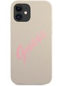 Ochranný kryt pro iPhone 12 mini - Guess, Vintage Silicone Gray