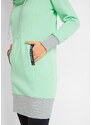 bonprix Mikinové šaty s klokaní kapsou Zelená