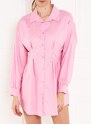 CIUSA SEMPLICE Košilové šaty s dlouhým rukávem - růžová