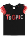 Boboli Dívčí tričko Tropic černé