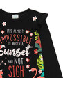 Boboli Dívčí tričko Tropic Sunset černé