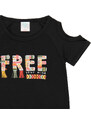Boboli Dívčí tričko Free Afrika černé