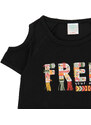 Boboli Dívčí tričko Free Afrika černé